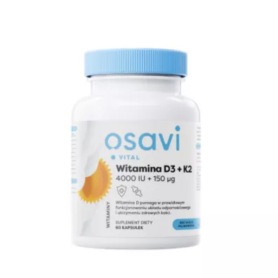 Osavi Witamina D3 + K2, 4000 IU + 150 mcg - suplement diety 60 kaps.