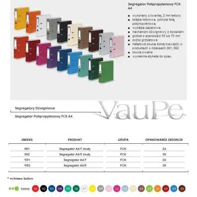 VauPe Segregator A4 okuty FCK 061/05 7 cm