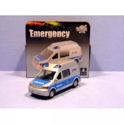 Auto Policja Van metalowe z dwikiem 14cm HIPO HKG028