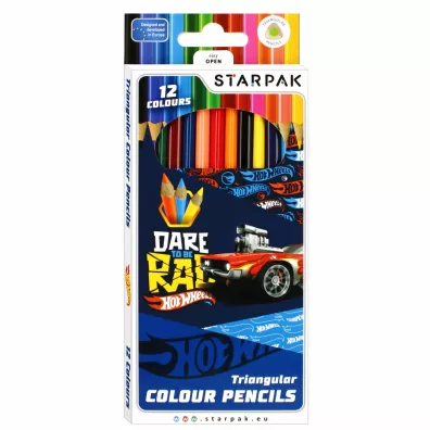 Starpak Kredki o��wkowe Hot Wheels 490887 12 szt.