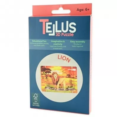 Puzzle Drewniany rozk�adany teatrzyk 3D - Lew Robe