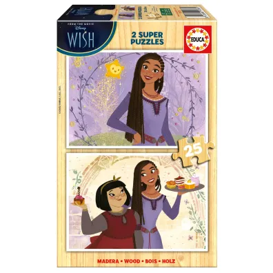 Puzzle drewniane 2x25 el. �yczenie Educa