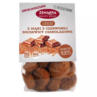 Zemanka Ciastka z m�ki z czerwonej soczewicy czekoladowe bezglutenowe 100 g Bio