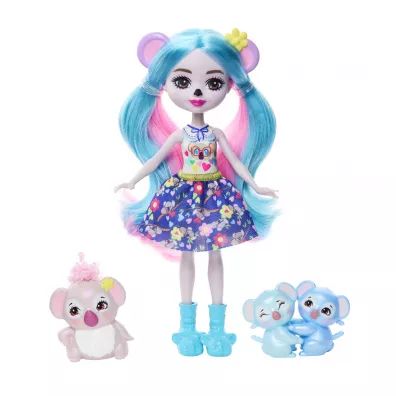Enchantimals Rodzina Koale Lalka + figurki HNT61 Mattel