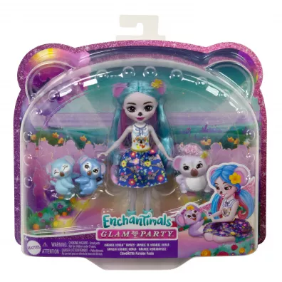 Enchantimals Rodzina Koale Lalka + figurki HNT61 Mattel