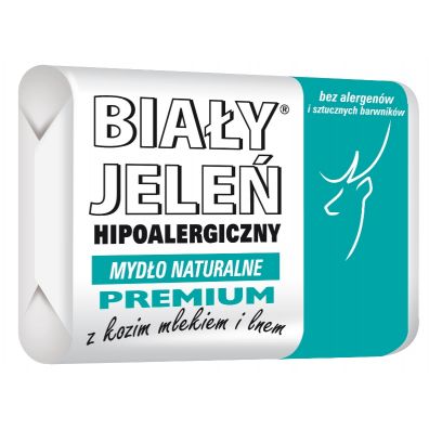 Biały Jeleń Hipoalergiczny Premium mydło naturalne Kozie Mleko & Len 100 g