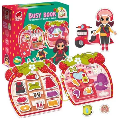 Busy book. Gra edukacyjna. Truskawkowy domek Emilii Roter Kafer