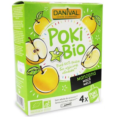 Danival Poki - przecier jabkowy 100% owocw bez dodatku cukrw