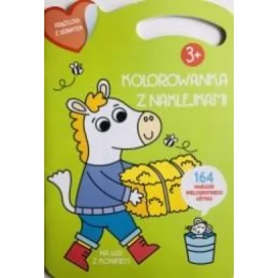 Kolorowana z naklejkami. Na wsi z koniekiem