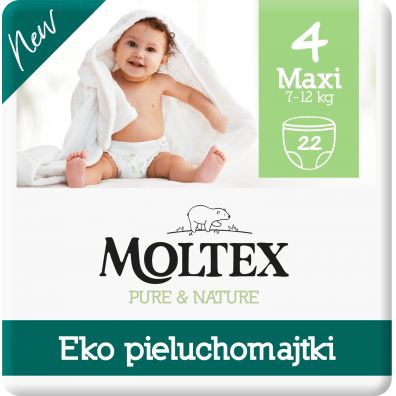 Moltex Ekologiczne pieluchomajtki 4 Pants Maxi 7-12kg 22 szt.