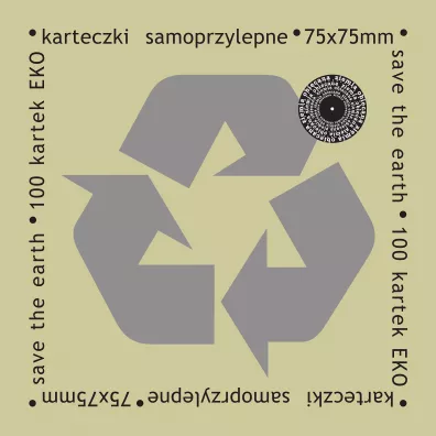 Ziemia Obiecana Karteczki samoprzylepne eko 75x75 mm 100 kartek