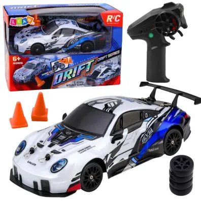 Auto do driftu zdalnie sterowne niebieskie LeanToys