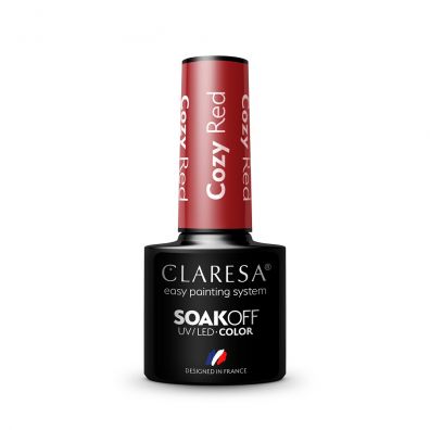 Claresa Soak Off UV/LED Color lakier hybrydowy Cozy Red 5 g