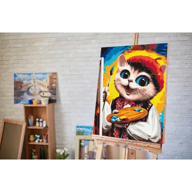 Twoje Hobby Malowanie po numerach - Kotek Artysta 40x50cm