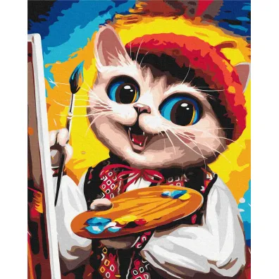 Twoje Hobby Malowanie po numerach - Kotek Artysta 40x50cm
