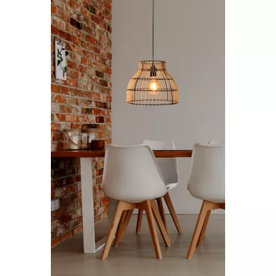 H&S Decoration Lampa sufitowa bambus Natural 31x26 cm