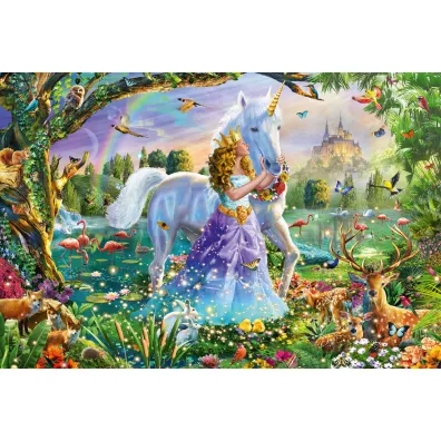Puzzle 150 el. Ksiniczka jednoroec i zamek G3