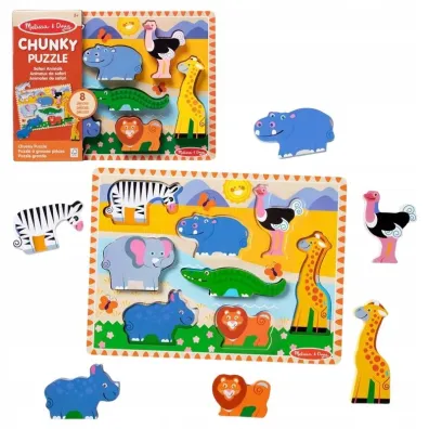 Mellisa&Doug Drewniane puzzle Zwierz�ta Safari Spin Master