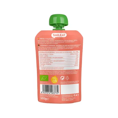 Smileat Mus z ekologicznymi truskawkami i bananem po 6 miesi�cu 100 g Bio
