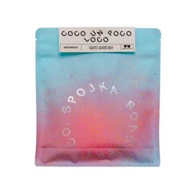 Spojka Kawa ziarnista Indonezja Coco un Poco Loco Anaerobic Washed  Fruit Enzyme Infused Process Omniroast 200 g
