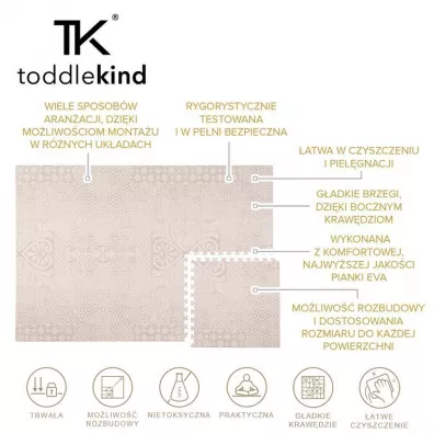 Toddlekind Mata do zabawy piankowa podogowa Prettier Playmat Persian Sand Beige