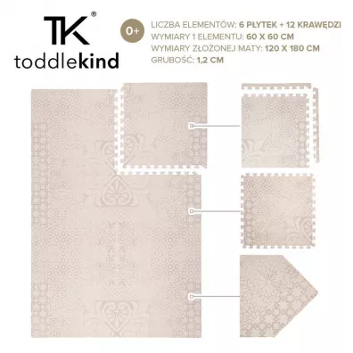 Toddlekind Mata do zabawy piankowa podogowa Prettier Playmat Persian Sand Beige