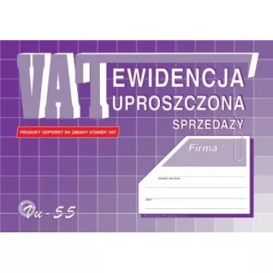 Michalczyk i Prokop Ewidencja uproszczona sprzeda�y VU-55
