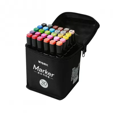 M&G Marker artystyczny alkoholowy, dwustronny, 3,2 mm; 6,2 mm, zestaw 30 kolor�w 30 szt.