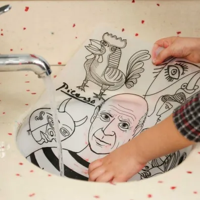 Funny Mat Transparent - Picasso. Mata do kolorowania wielokrotnego u�ytku Strigo