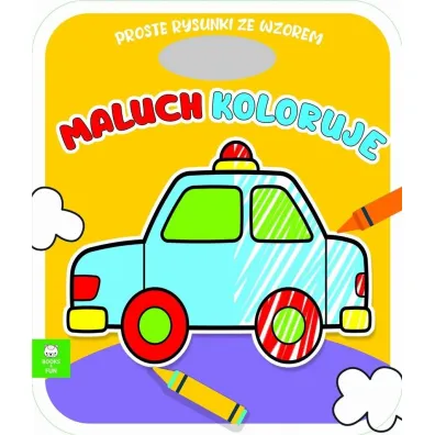 Maluch koloruje auto