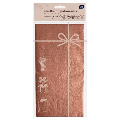 Interdruk Bibu�ka do pakowania rose gold 50x70cm