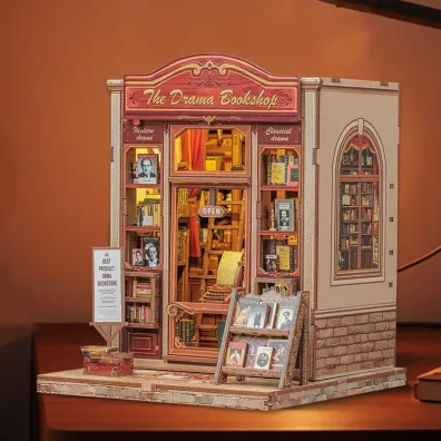 Puzzle Miniaturowy domek Book Nook W cieniu dobrej ksi��ki Habarri