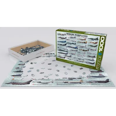 Puzzle 1000 el. Nowoczesne samoloty bojowe Eurographics