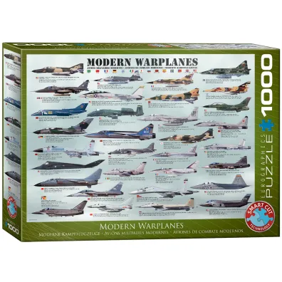 Puzzle 1000 el. Nowoczesne samoloty bojowe Eurographics