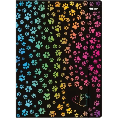 M&G Teczka A4+ z gumk� Miaow HAPPY COLOR