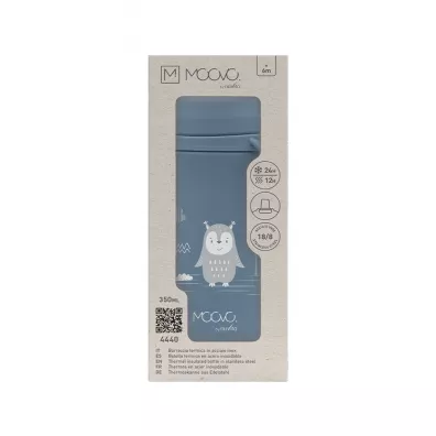 Nuvita Moovo, Bidon termiczny z ustnikiem Powder Blue 350 ml