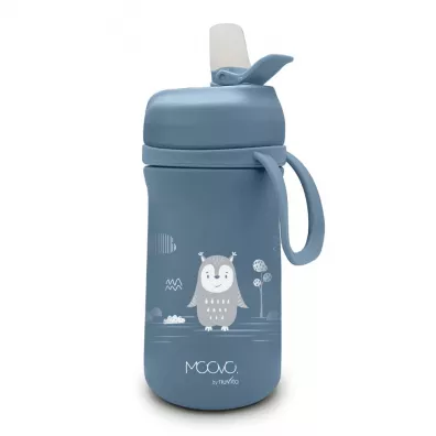 Nuvita Moovo, Bidon termiczny z ustnikiem Powder Blue 350 ml
