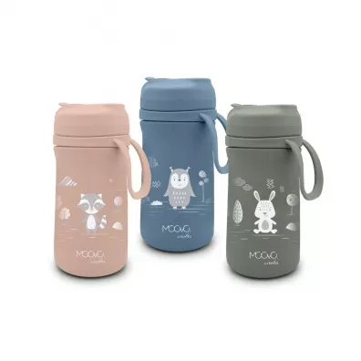 Nuvita Moovo, Bidon termiczny z ustnikiem Powder Blue 350 ml