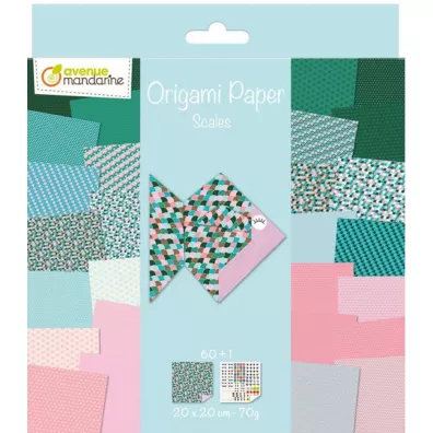 Avenue Mandarine Papier origami Scales 20 x 20 cm 60 kartek