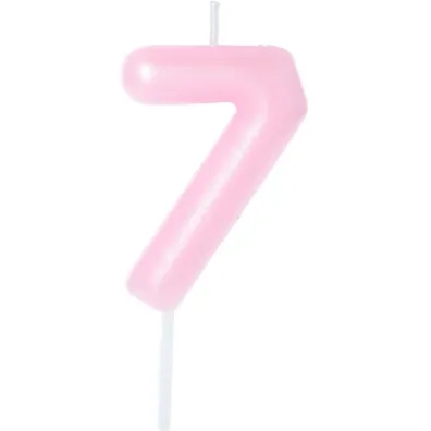 �wieczka na tort - cyferka Candy 7 r�owa 6cm