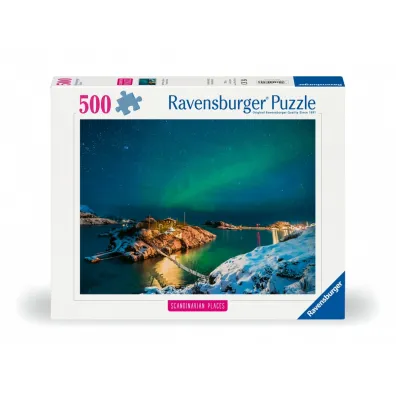 Puzzle 500 el. Zorza Polarna nad Bergsfjord Ravensburger