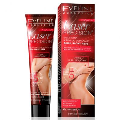 Eveline Cosmetics Laser Precision delikatny krem do depilacji bikini pach i rąk 125 ml