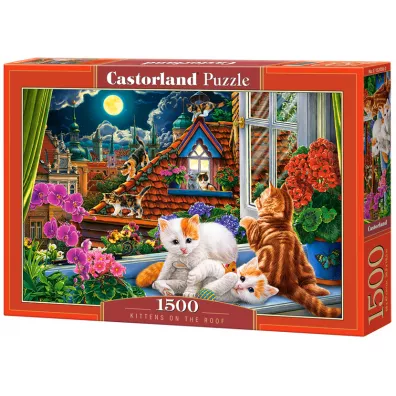 Puzzle 1500 el. Kittens on the Roof Castorland