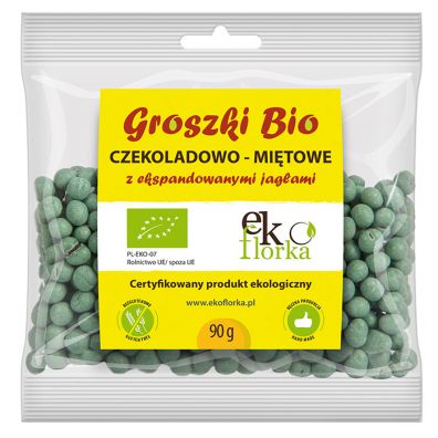 Ekoflorka Groszki czekoladowo-miętowe 90 g Bio