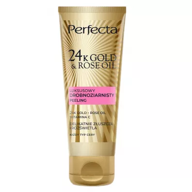 Perfecta 24K Gold & Rose drobnoziarnisty peeling do twarzy 75 g