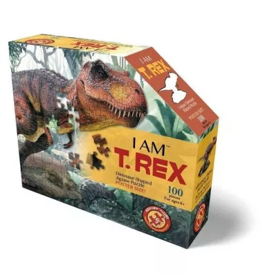 Puzzle konturowe 100 el. I am - T-Rex Madd Capp