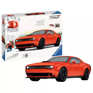 Puzzle 3D Pojazdy: Dodge Challenger R/T Scat Pack Widebody Ravensburger