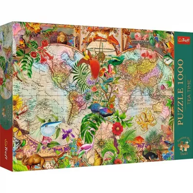 Puzzle 1000 Antyczna mapa wiata TREFL