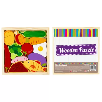 Puzzle Uk�adanka drewniana 12 el. Warzywa Mega Creative