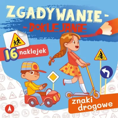 Ksi��eczka edu.155X155 Zgadywanie-doklejanie. Znaki drogowe   NAKLEJKI SKRZAT 073782